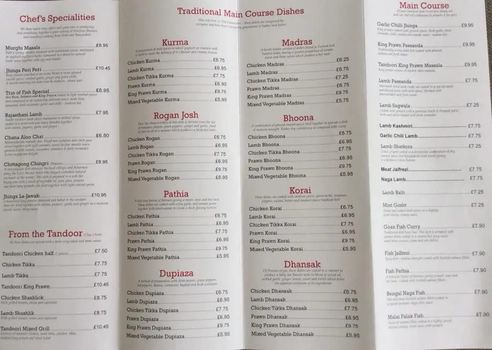 Menu_The Moghul Brasserie_Hayling Island_image_3