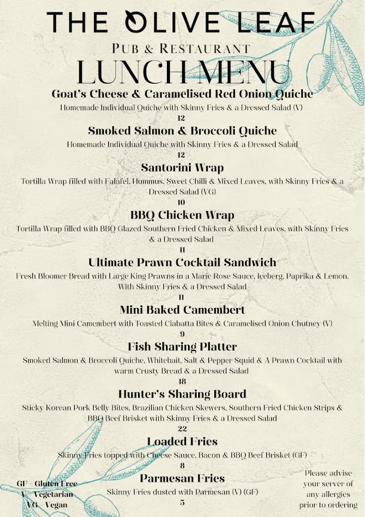 Menu_The Olive Leaf_Hayling Island_image_2