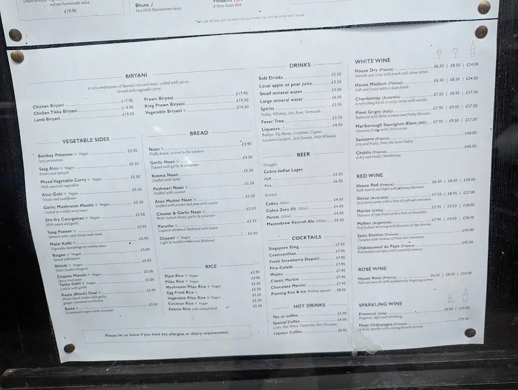 Menu_Krishna Indian Restaurant_Headcorn_image_2