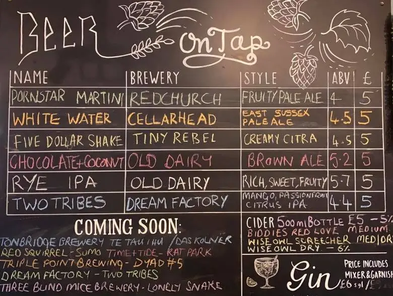 Menu_Tap 17 Micro Bar_Headcorn_image_4