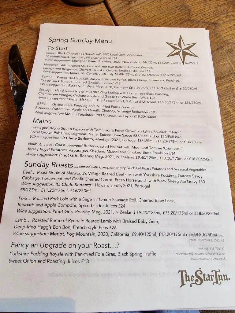 Menu_The Star Inn_Helmsley_image_4