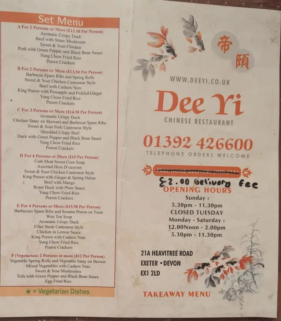 Menu_Dee Yi_Heavitree_immagine_1