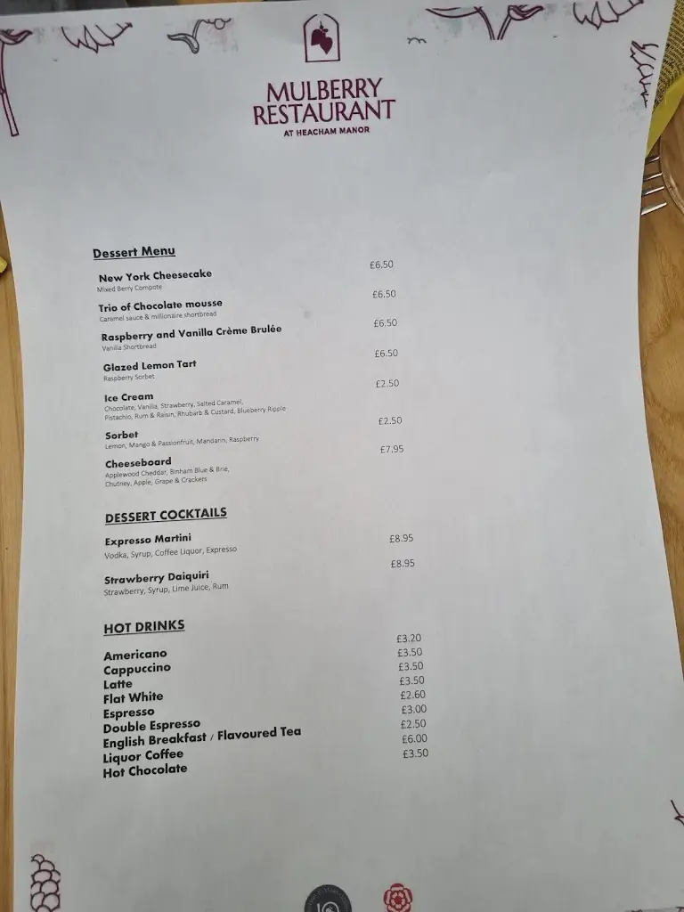 Menu_The Mulberry Restaurant_Heacham_image_1