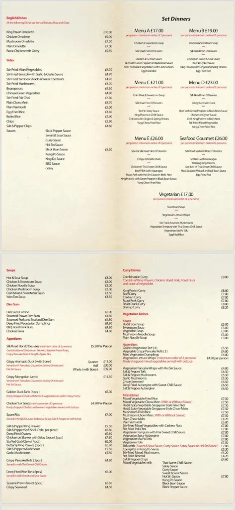 Menu_Silk Road II_Heacham_image_2