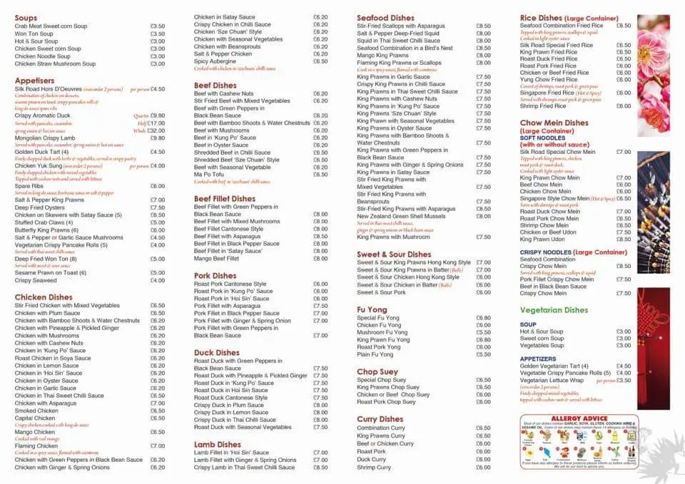 Menu_Silk Road II_Heacham_image_4