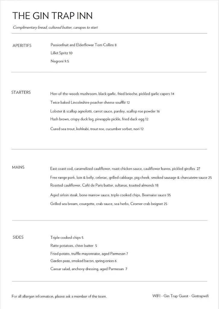 Menu_The Gin Trap Inn_Heacham_image_1