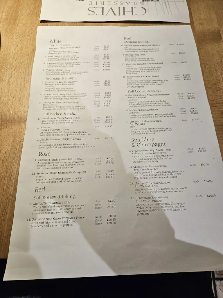 Menu_Chives Wine Bar & Brasserie_Heacham_immagine_3