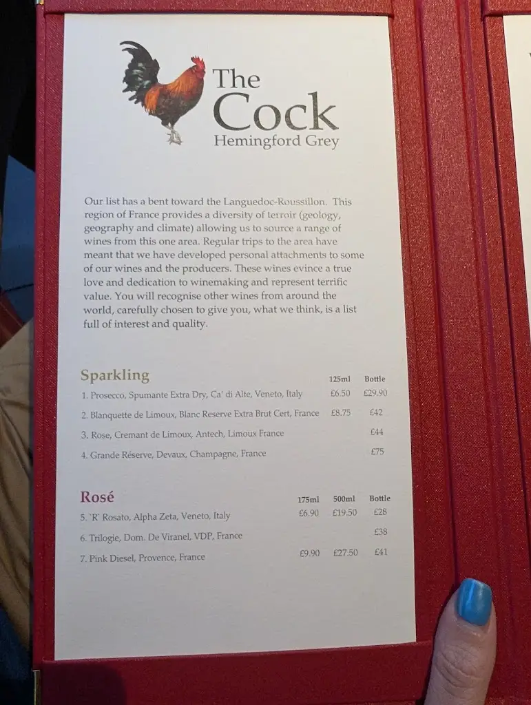 Menu_The Cock_Hemingford Grey_immagine_1