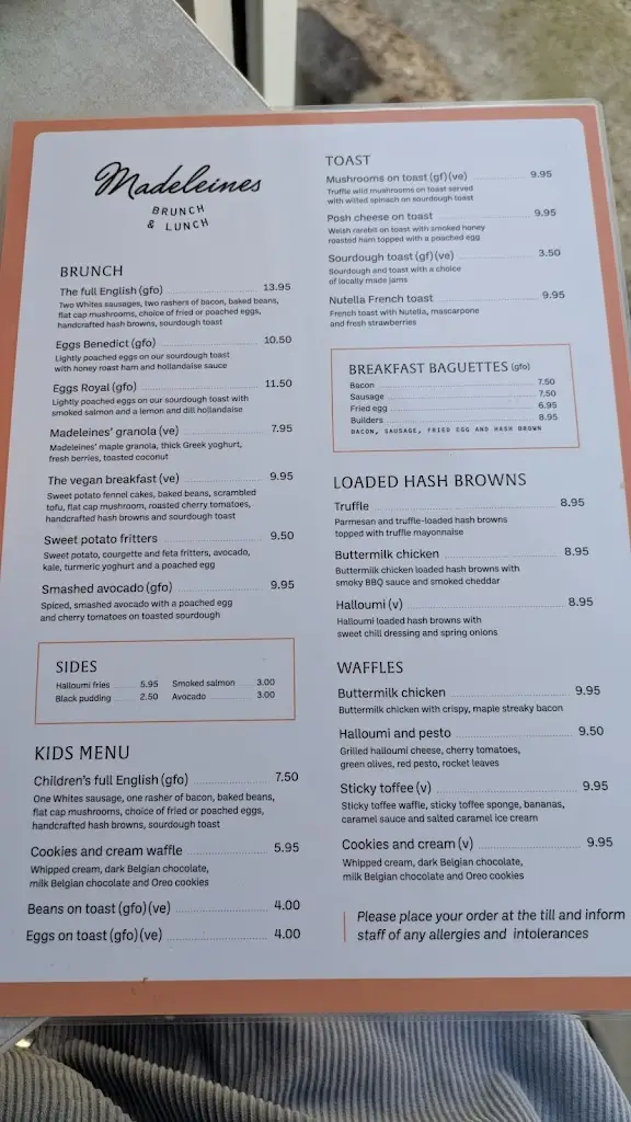 Menu_Madeleines of Aylsham_Aylsham_immagine_2