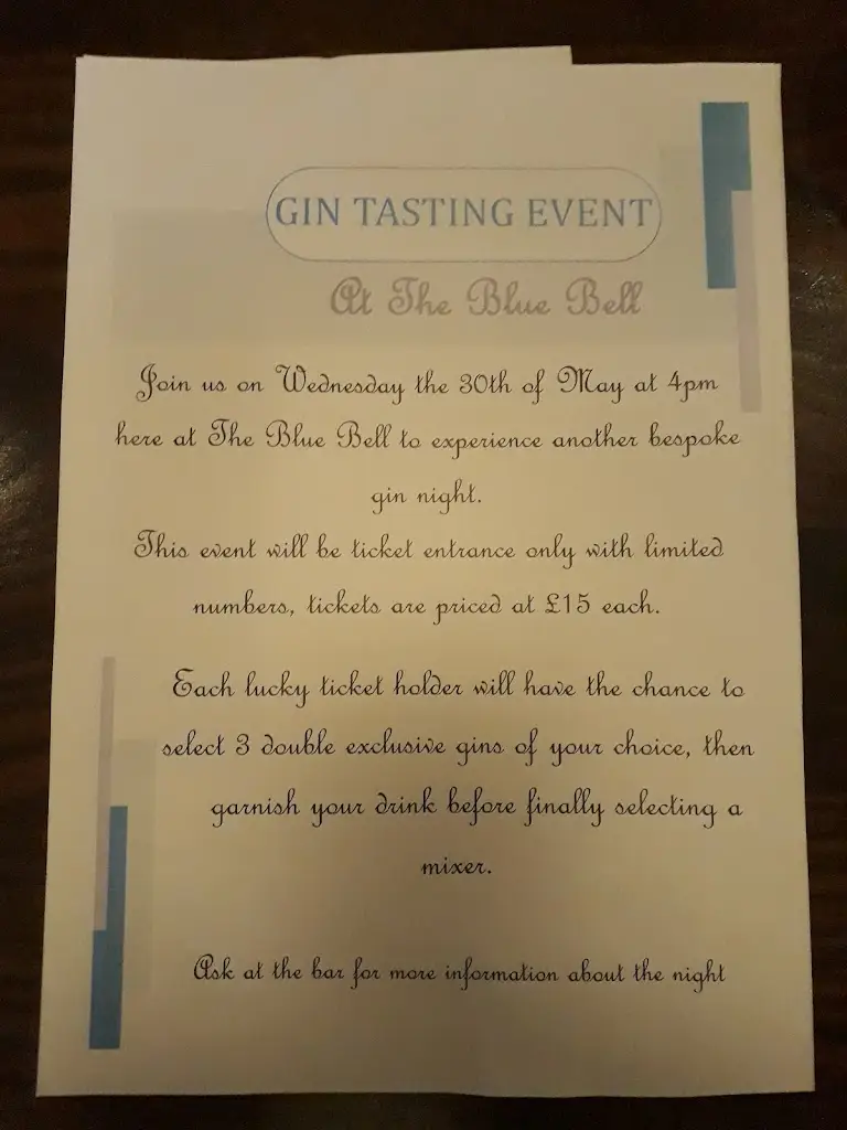 Menu_The Blue Bell_Hemsworth_image_2