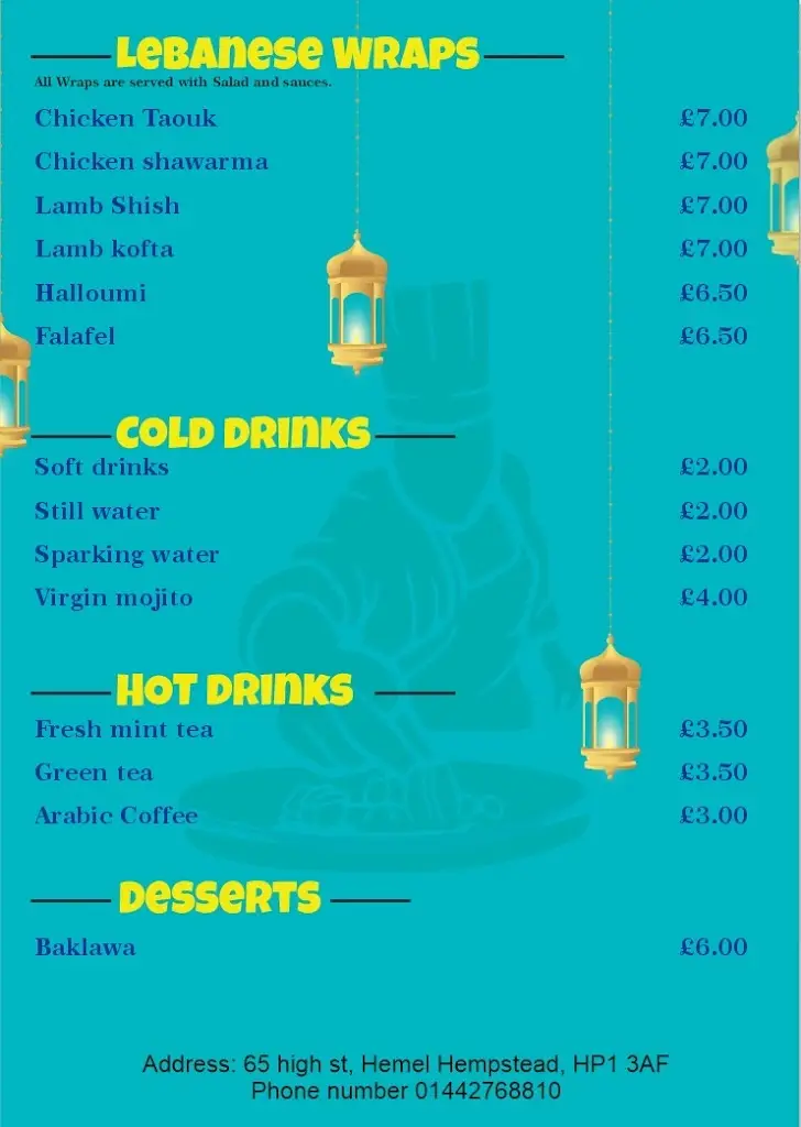 Menu_Yalla Yalla_Hemel Hempstead_immagine_3