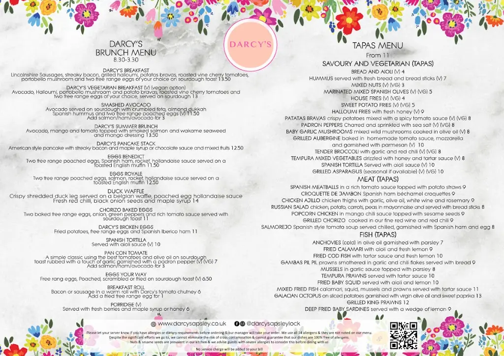 Menu_Darcy's Bar & Restaurant_Hemel Hempstead_image_1