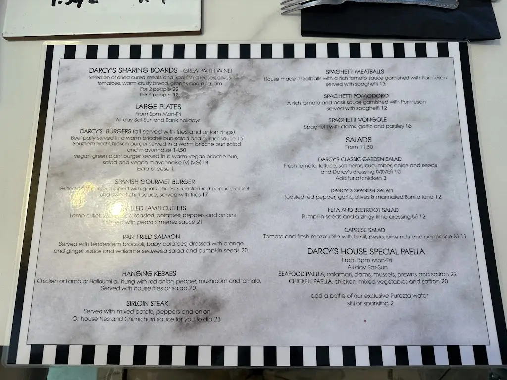 Menu_Darcy's Bar & Restaurant_Hemel Hempstead_image_4