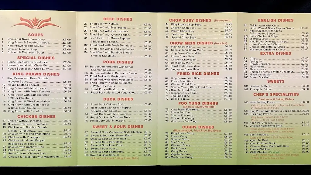 Menu_Eastern Sea_Aylsham_image_1
