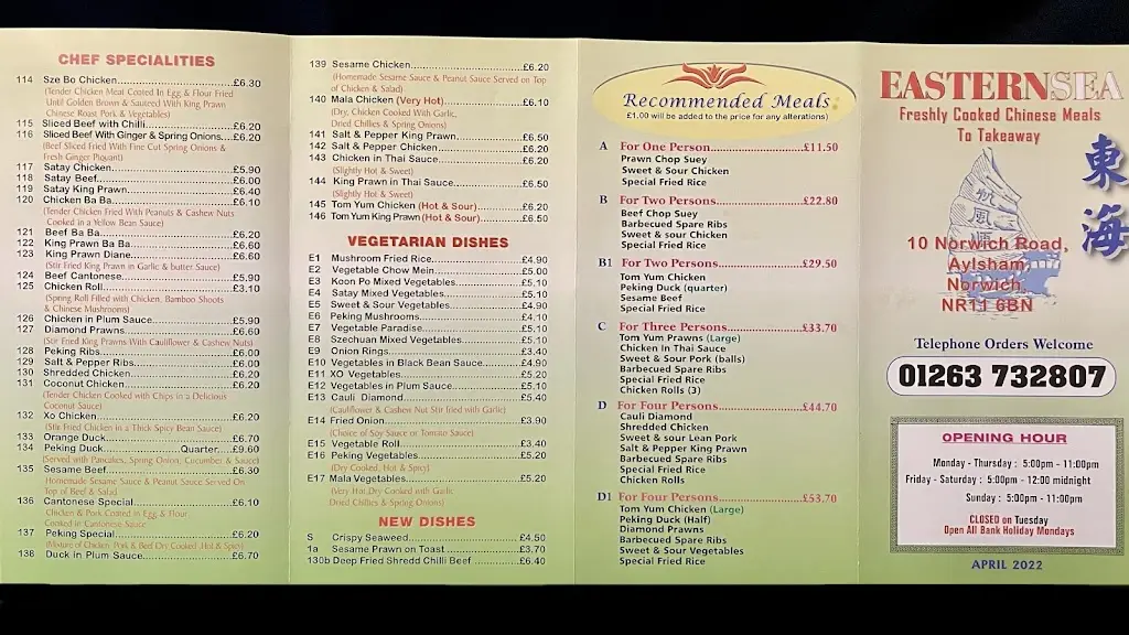 Menu_Eastern Sea_Aylsham_image_2