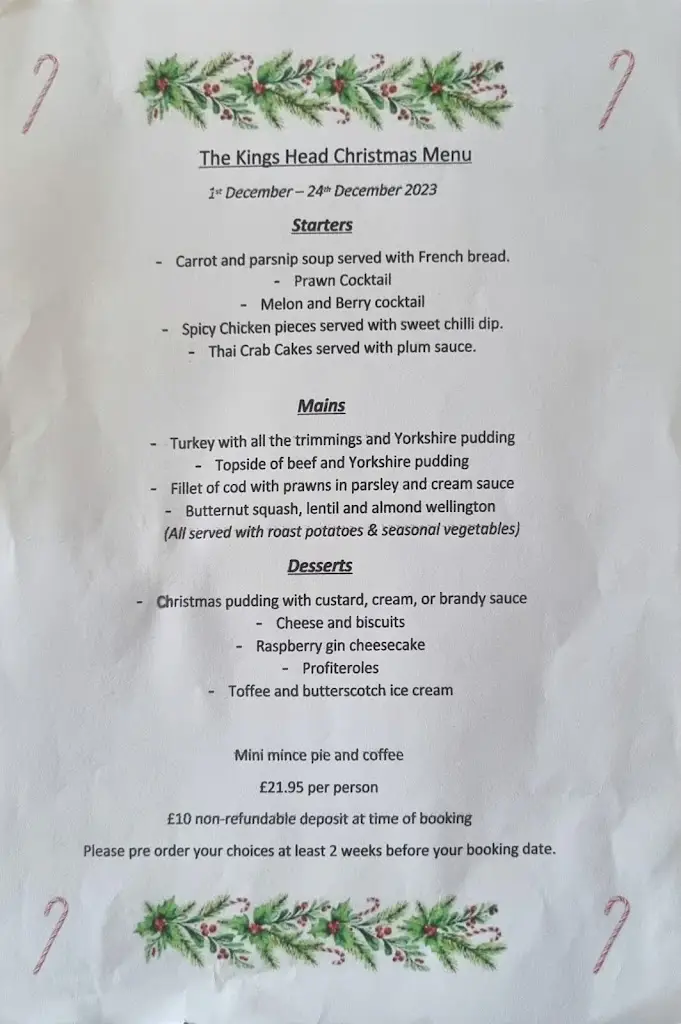 Menu_The Kings Head_Hemsby_image_2