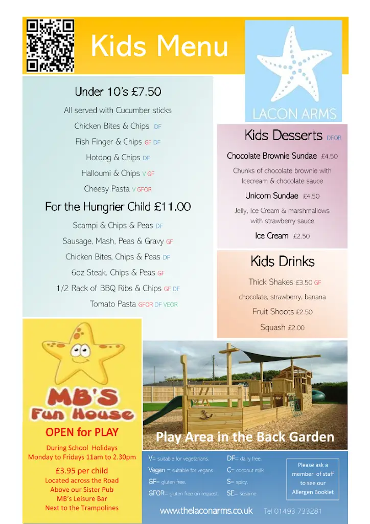 Menu_The Lacon Arms_Hemsby_immagine_2