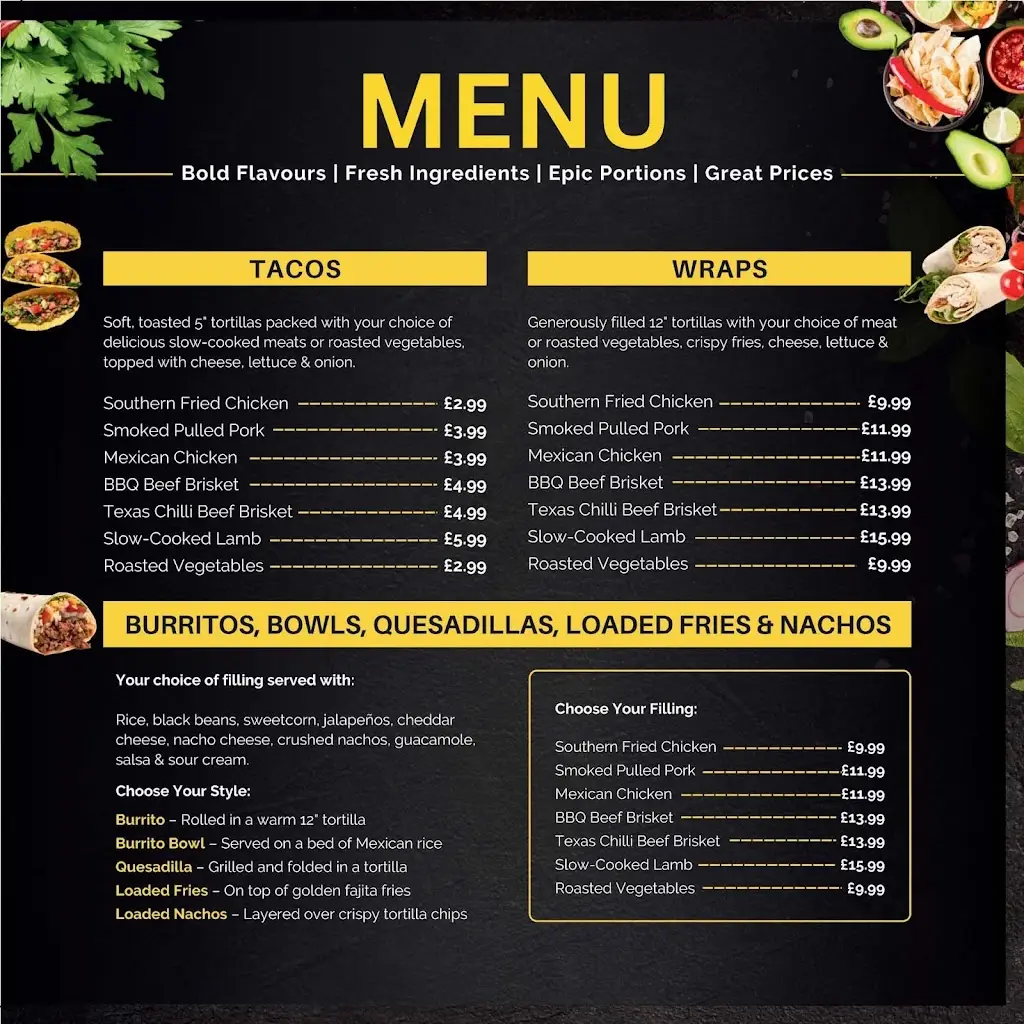 Menu_El Camino Tex-Mex_Hemsby_image_1