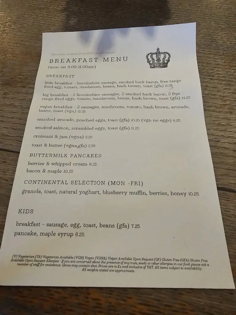 Menu_The Crown_Henlow_image_2