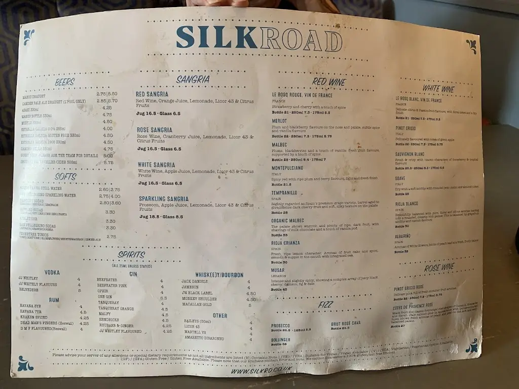 Menu_Silk Rd Restaurant Heswall_Heswall_image_4