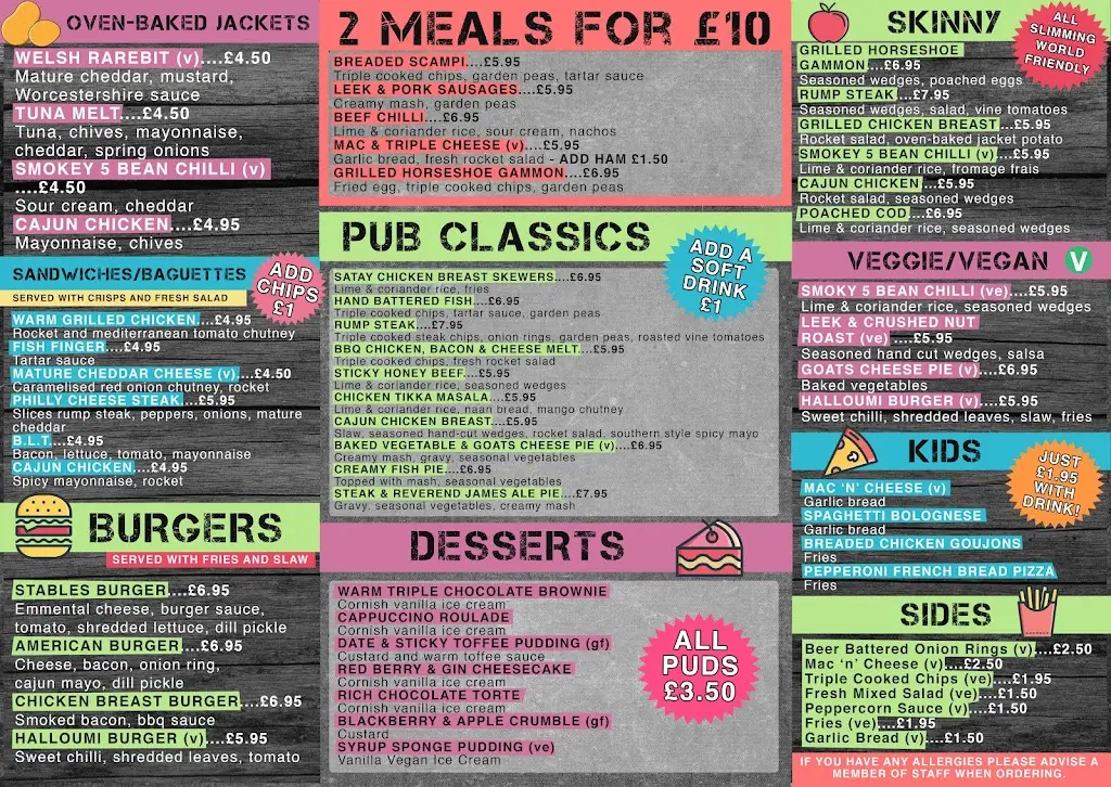 Menu_The Stables_Herefordshire_immagine_1