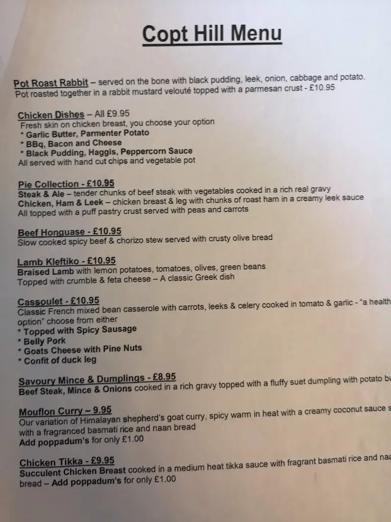 Menu_The Copt Hill Country Inn_Hetton-Le-Hole_image_4