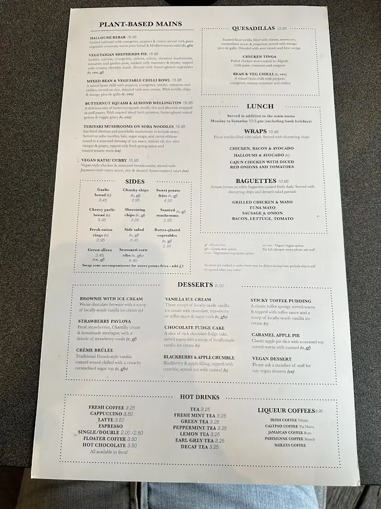 Menu_The Gate_High Barnet_image_1