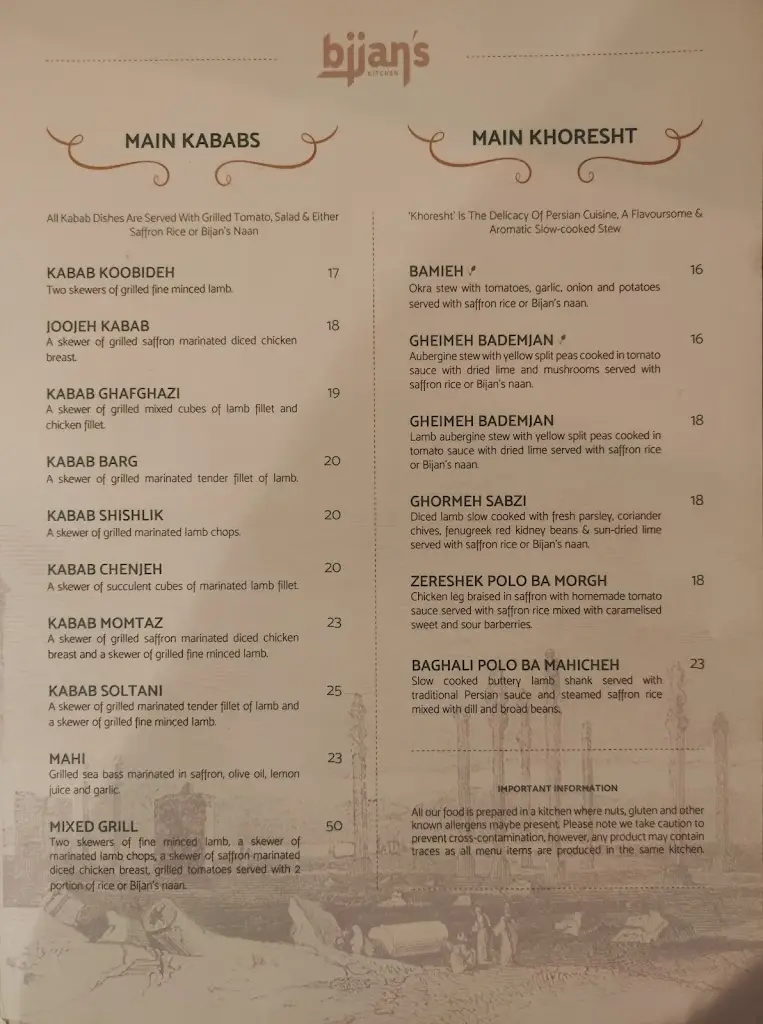 Menu_Bijan's Restaurant _Henley-on-Thames_image_2