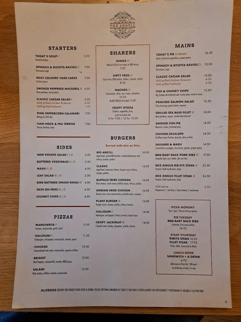 Menu_The Argyll_Henley-on-Thames_image_4