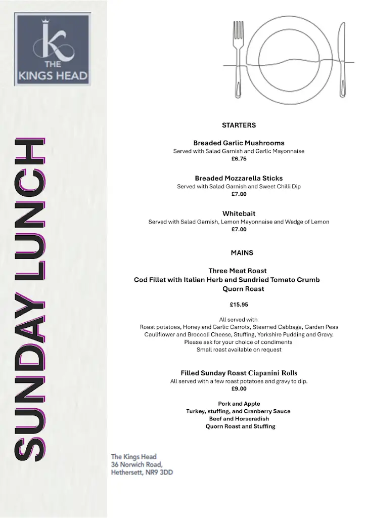 Menu_The Kings Head_Hethersett_image_2