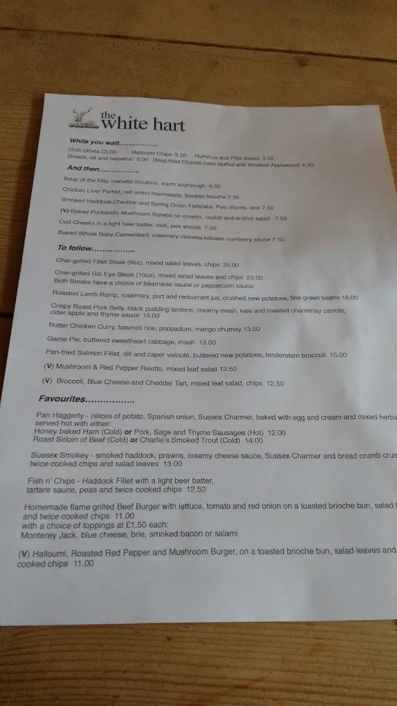 Menu_The White Hart_Henfield_image_4