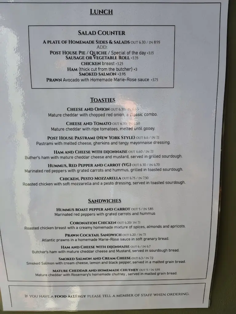 Menu_The Post House Cafe_Henfield_image_1