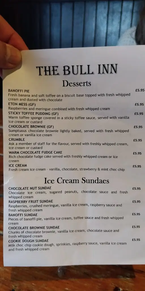 Menu_The Bull Inn_Henfield_image_3