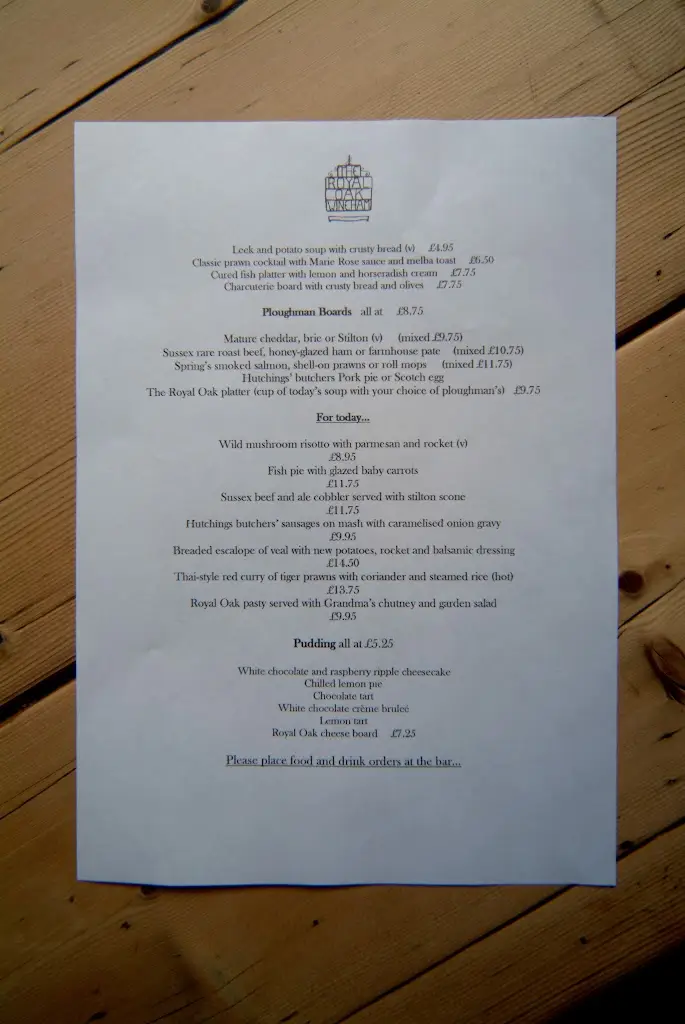 Menu_The Royal Oak_Henfield_image_3