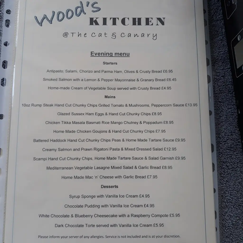 Menu_The Old Railway_Henfield_image_1