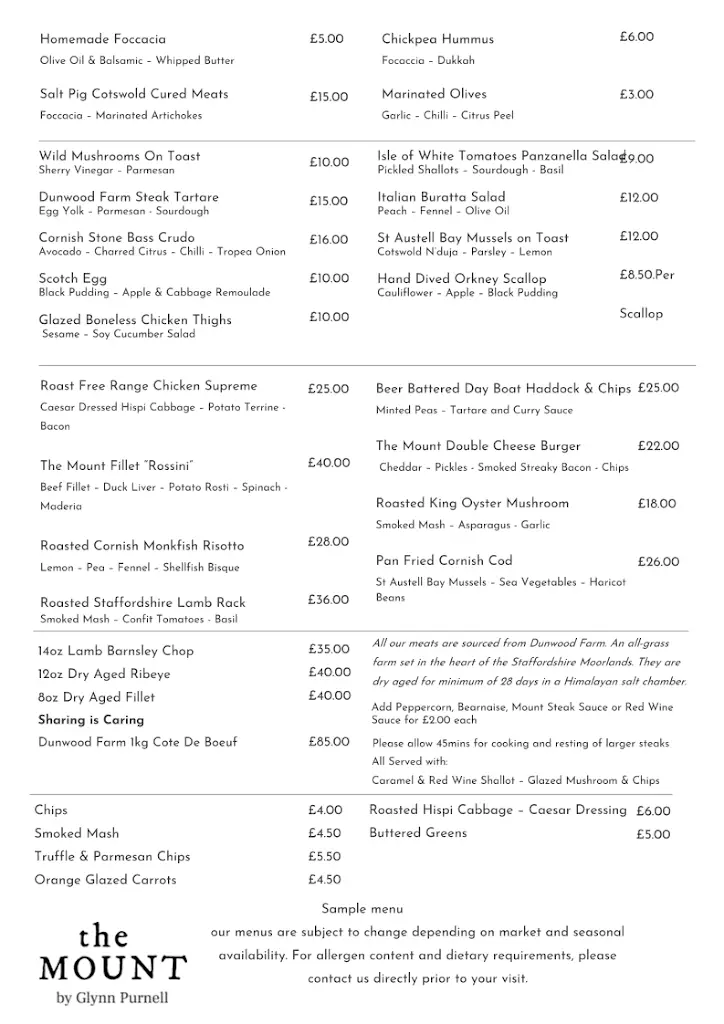 Menu_The Mount by Glynn Purnell_Henley in Arden_image_1