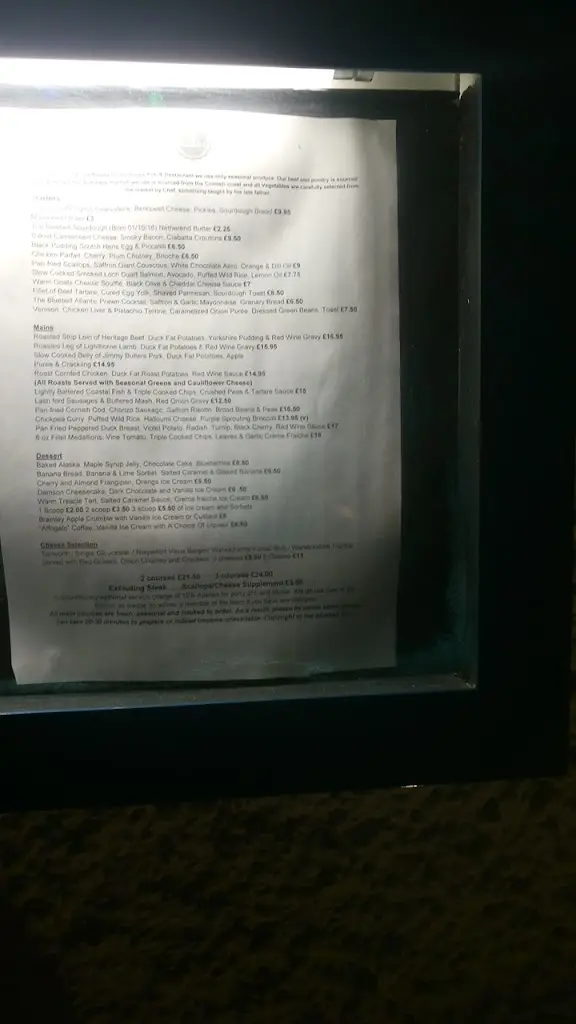 Menu_The Bluebell_Henley in Arden_image_3