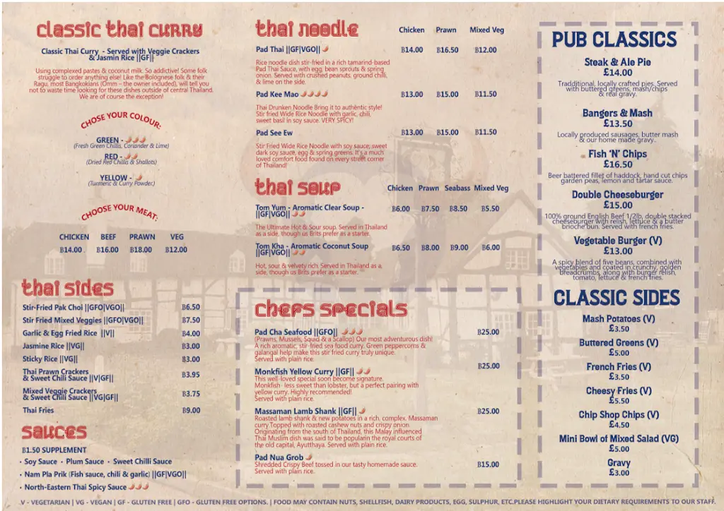 Menu_The Bull's Head_Henley in Arden_image_1