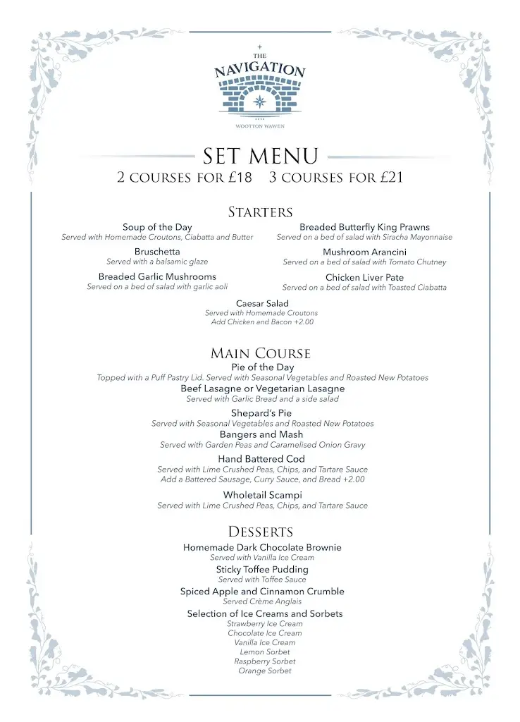 Menu_The Navigation_Henley in Arden_image_2