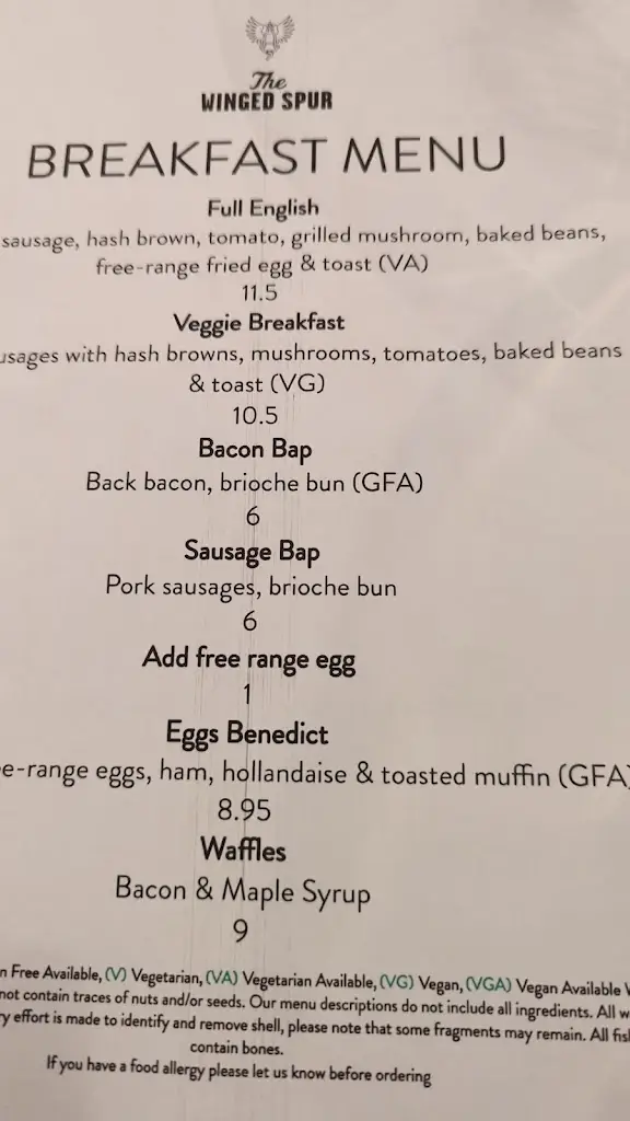 Menu_The Winged Spur_Henley in Arden_image_3