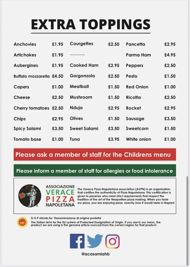 Menu_A Casa Mia_Herne Bay_image_4