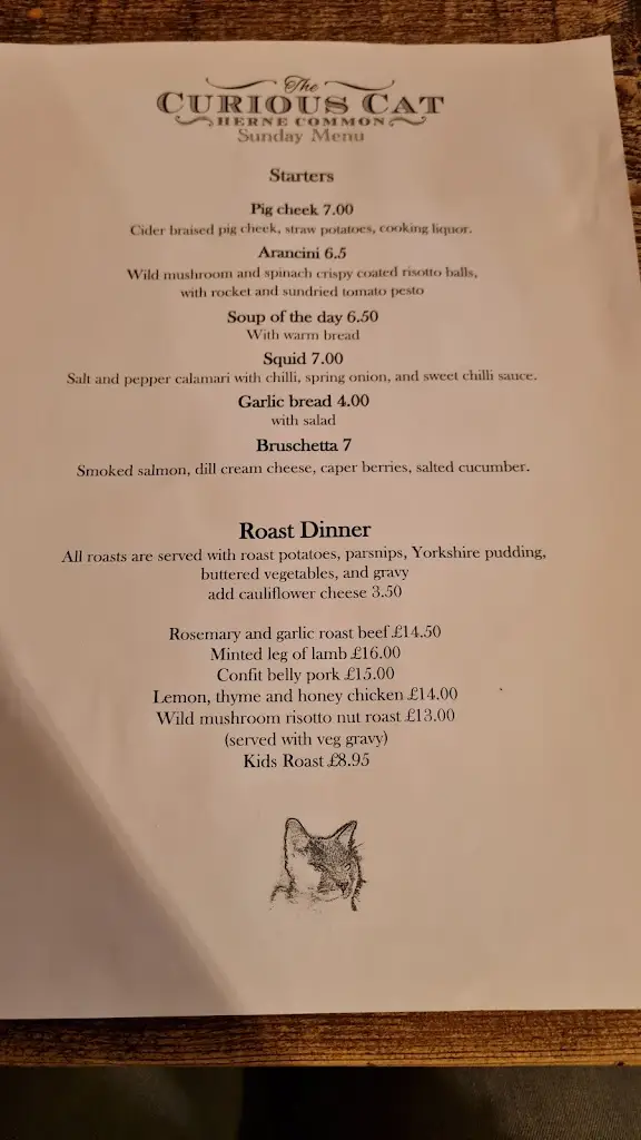 Menu_The Curious Cat_Herne Bay_image_3
