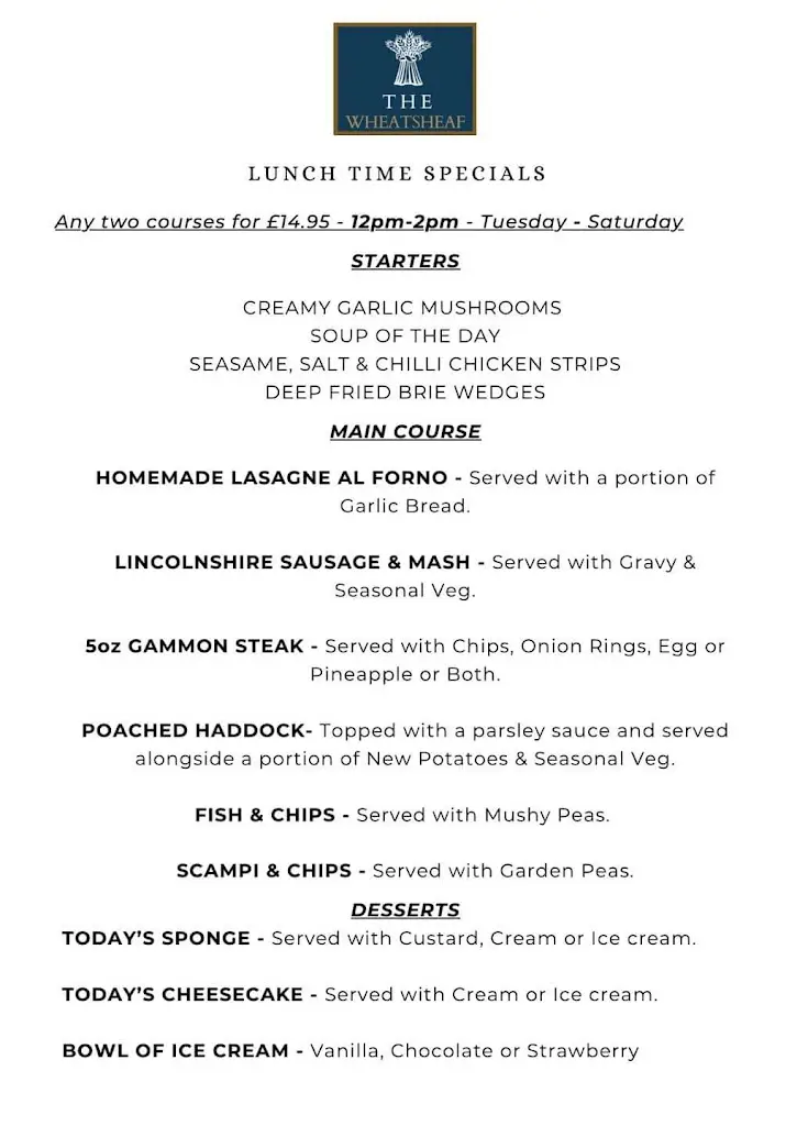 Menu_The Wheatsheaf Hotel_Hibaldstow_image_4