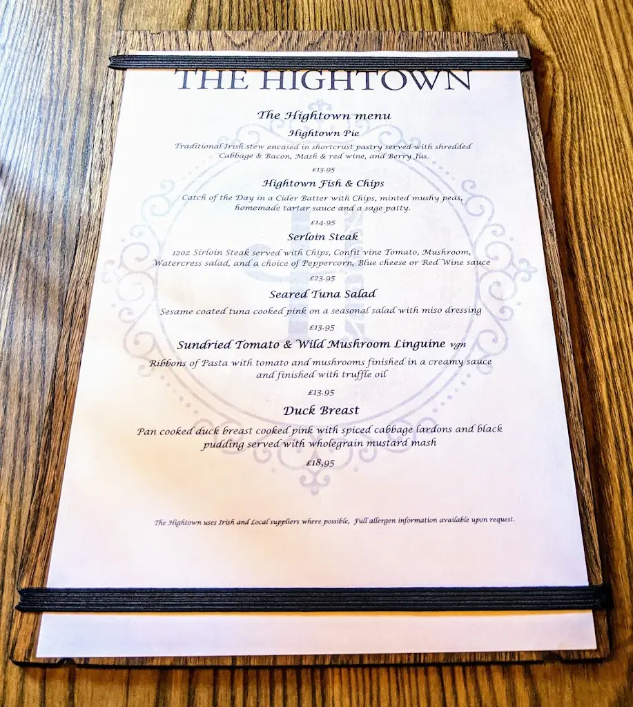 Menu_The Hightown Pub & Kitchen_Hightown_immagine_4