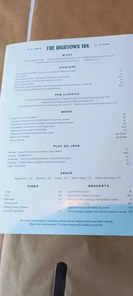 Menu_The Hightown Inn_Hightown_image_2