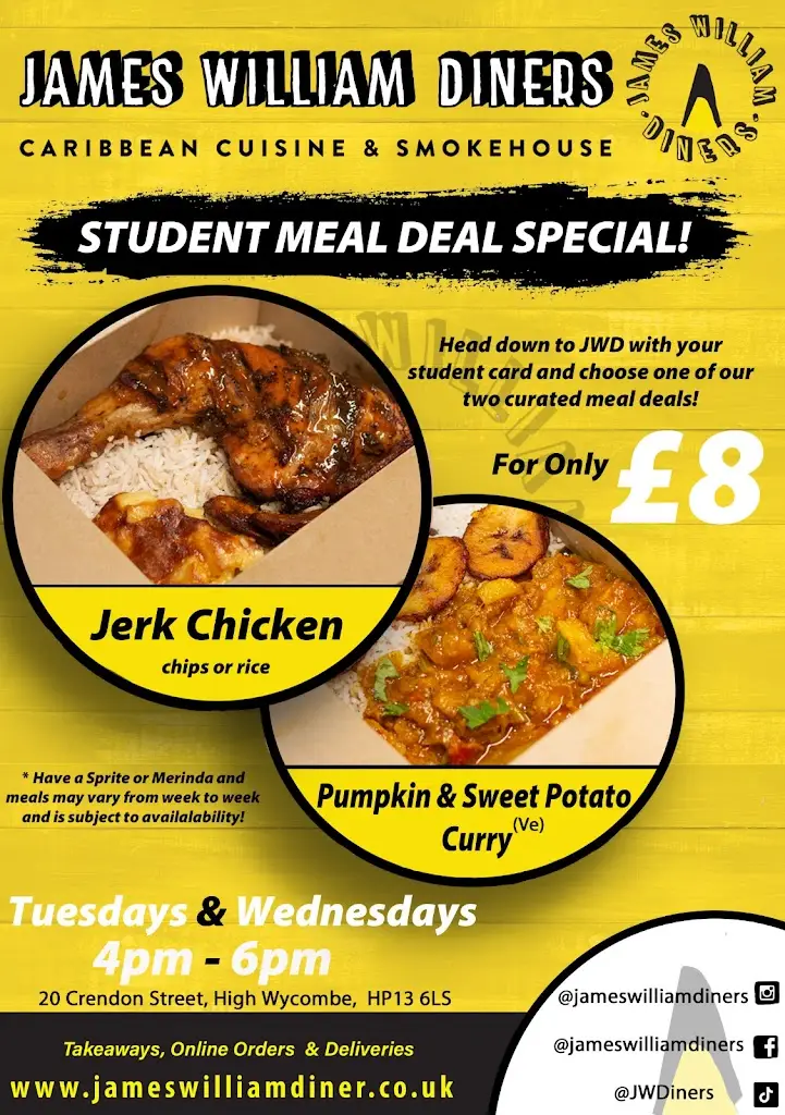 Menu_James William Diners_High Wycombe_image_2