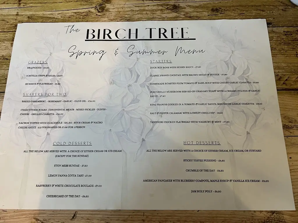 Menu_The Birch Tree_Bagworth_image_1