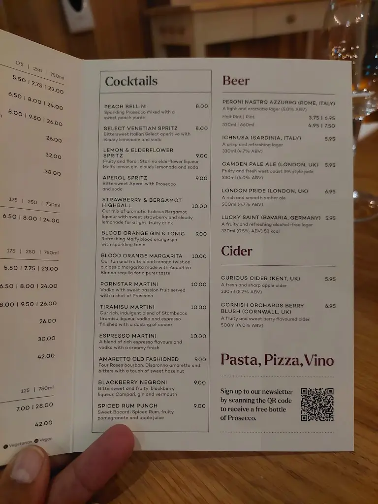 Menu_Prezzo Italian Restaurant Hinckley_Hinckley_image_1
