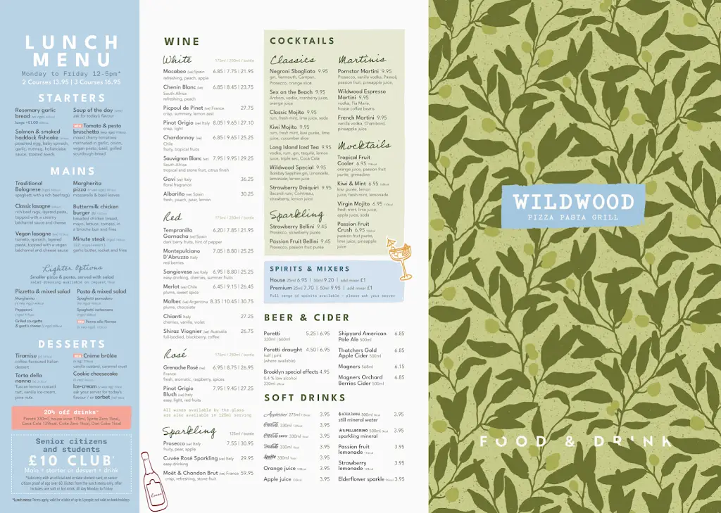 Menu_Wildwood Restaurants Hinckley_Hinckley_image_4