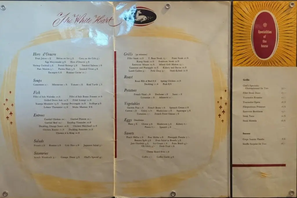 Menu_The White Hart_Heywood_image_2